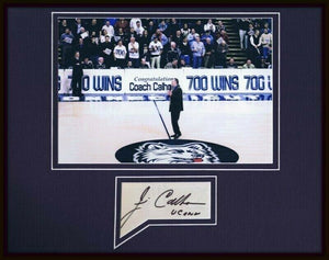 Jim Calhoun Signed Framed 11x14 Photo Display UConn Huskies 700 Wins