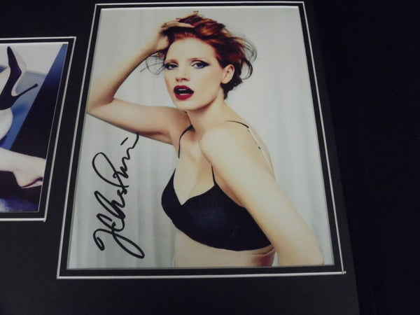 Jessica Chastain Signed Framed 16x20 Lingerie Photo Set AW  