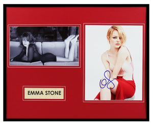 Emma Stone Signed Framed 16x20 Photo Set La La Land Spider-Man Superbad