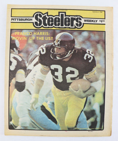 ORIGINAL Vintage Sep 6 1980 Pittsburgh Steelers Weekly Franco Harris