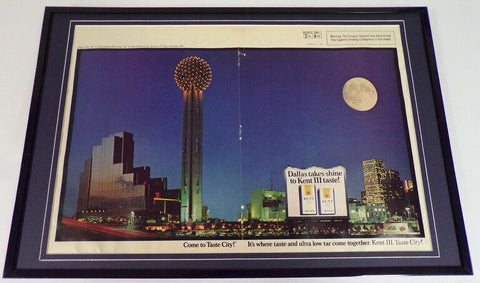 1982 Kent III Cigarettes Taste City 12x18 Framed ORIGINAL Advertising Display