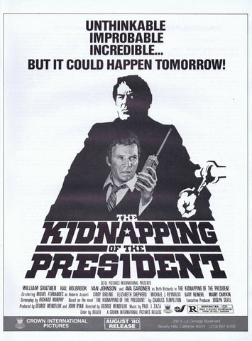 Kidnapping of President 1980 ORIGINAL Vintage 9x12 Industry Ad William Shatner