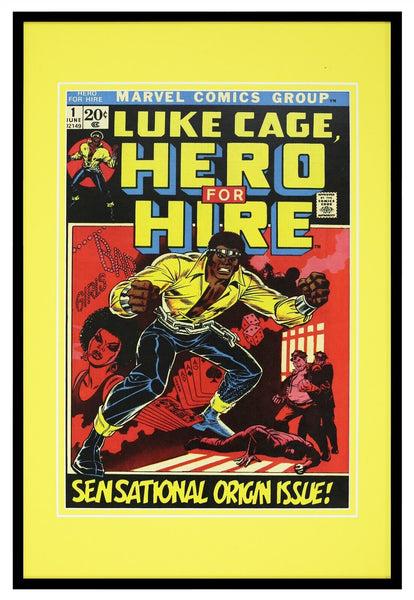 Luke Cage #1 Marvel Framed 12x18 Official Repro Cover Display