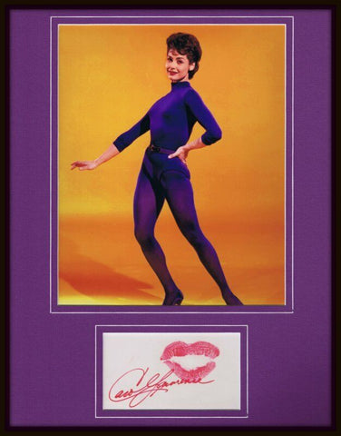 Carol Lawrence Signed Framed 11x14 Photo Display w/ Lip Print JSA