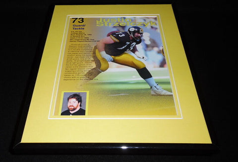 Justin Strzelczyk 1998 Framed 11x14 Photo Display Steelers