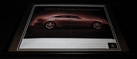 2005 Mercedes CLS Coupe Framed 12x18 ORIGINAL Vintage Advertising Display 