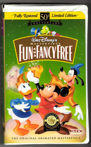 Fun and Fancy Free Disney VINTAGE VHS Clamshell Masterpiece Edition