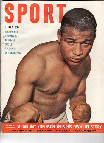 June 1951 Sport Magazine Sugar Ray Robinson Pee Wee Reese Early Wynn