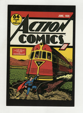 Action Comics #13 4x5" Cover Postcard 2010 DC Comics Superman Stops a Train