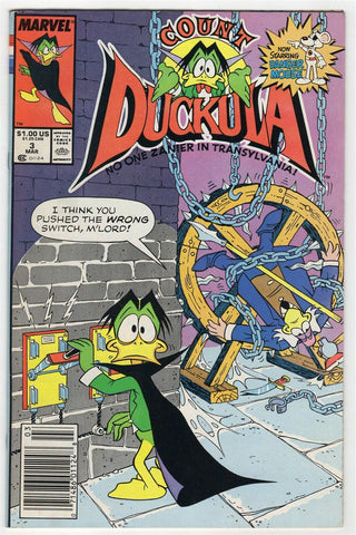 Count Duckula #3 ORIGINAL Vintage 1989 Marvel Comics