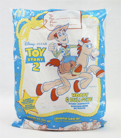 VINTAGE 1999 McDonald's Toy Story Woody & Bullseye Candy Dispenser