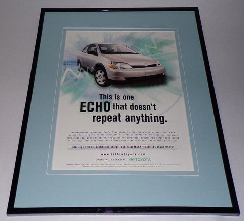 2000 Toyota Echo 11x14 Framed ORIGINAL Vintage Advertisement