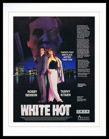 White Hot 1989 Tawny Kitaen Framed 11x14 ORIGINAL Vintage Advertisement