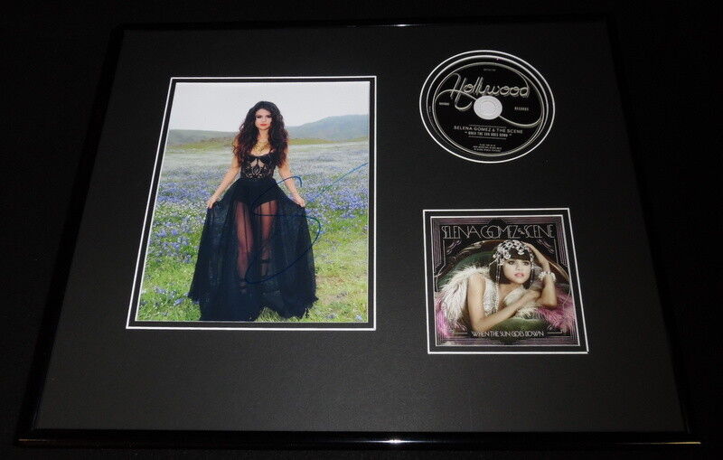 Selena Gomez Signed Framed 16x20 The Scene CD & Photo Display