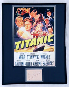 Brian Aherne Signed Framed Titanic 16x20 Poster Display