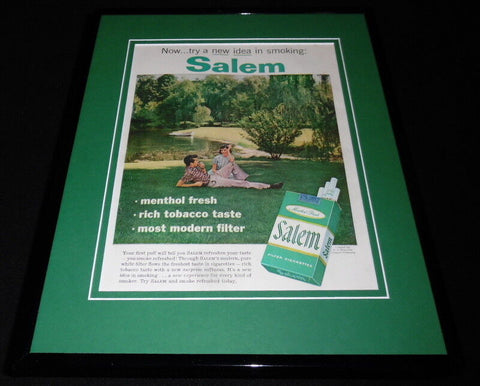 1957 Salem Cigarettes 11x14 Framed ORIGINAL Vintage Advertisement