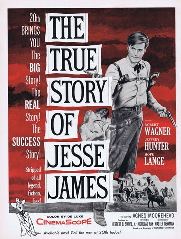 True Story of Jesse James 1957 ORIGINAL Vintage 9x12 Industry Ad Robert Wagner