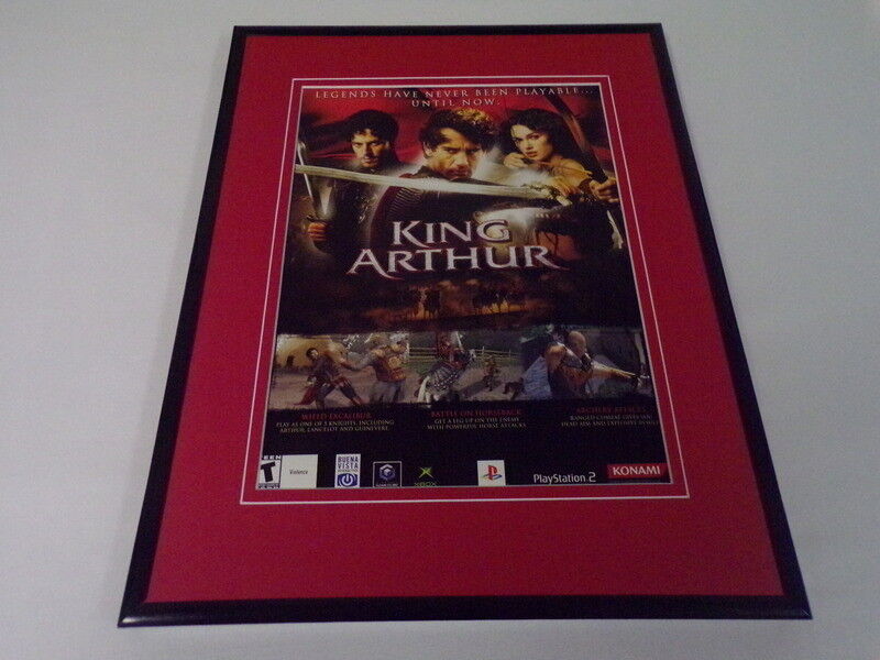 King Arthur 2004 PS2 XBox Framed 11x14 ORIGINAL Advertisement 