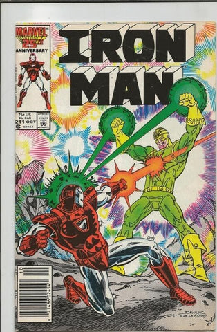 Iron Man #211 ORIGINAL Vintage 1986 Marvel Comics 