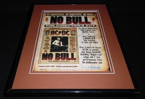 AC/DC 2008 No Bull Framed 11x14 ORIGINAL Vintage Advertisement