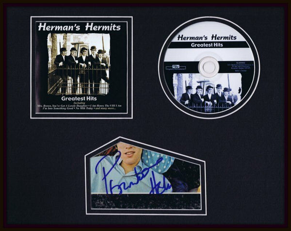 Peter Noone Signed Framed 11x14 Herman's Hermits CD & Photo Display