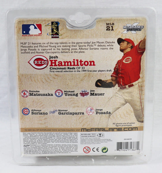 VINTAGE McFarlane Series 21 Josh Hamilton Reds Action Figure