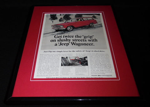 1966 Jeep Wagoneer 4WD Snow 11x14 Framed ORIGINAL Vintage Advertisement 