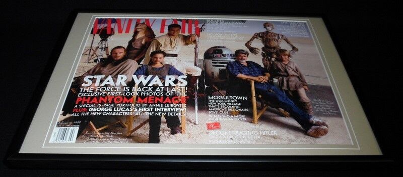 Star Wars Phantom Menace ORIGINAL Framed 1999 Vanity Fair 12x18 Cover Display