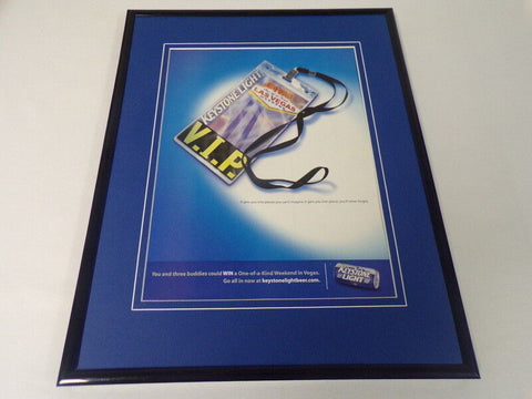 2005 Keystone Light Beer Las Vegas Framed 11x14 ORIGINAL Vintage Advertisement