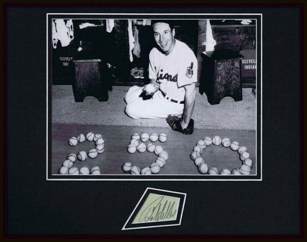 Bob Feller Signed Framed 11x14 Photo Display Vintage Signature Indians