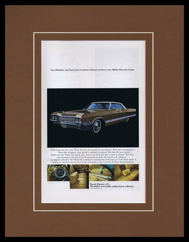 1965 Buick Electra 225 Framed 11x14 ORIGINAL Vintage Advertisement