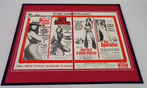 1975 Sister in Law / The Specialist 16x20 Framed ORIGINAL Industry Advertisement