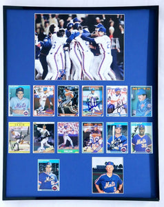 1986 New York Mets World Series Champs Team Signed Framed 16x20 Photo Display