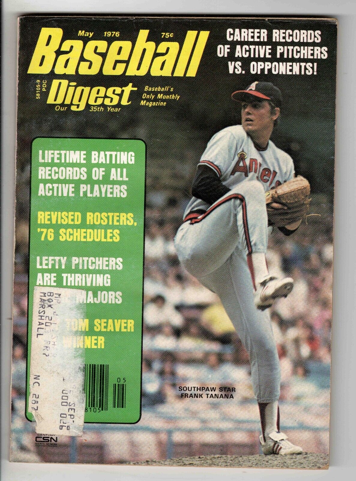 May 1976 Baseball Digest Magazine Frank Tanana Angels