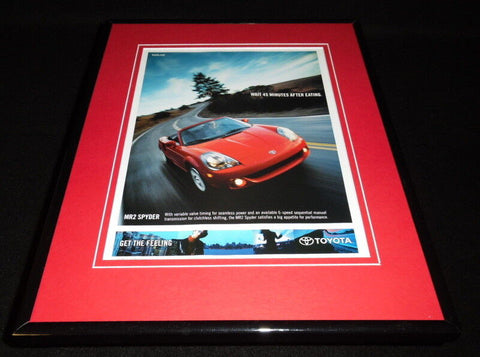 2002 Toyota MR2 Spyder Framed 11x14 ORIGINAL Vintage Advertisement