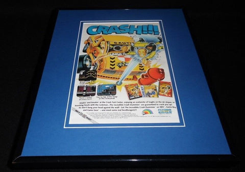 Crash Test Dummies 1993 NES Nintendo 11x14 Framed ORIGINAL Vintage Advertisement