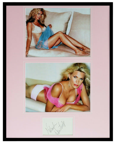 Natasha Henstridge Signed Framed 16x20 Lingerie Photo Display JSA Species