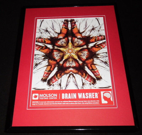 2005 Molson Canadian Lager Beer Brain Wash Framed 11x14 ORIGINAL Advertisement 