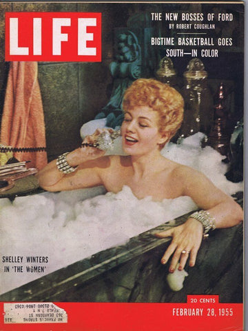 ORIGINAL Vintage February 28 1955 Life Magazine Shelley Winters The Women