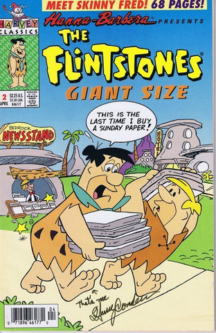 Henry Corden Signed 1992 Flintstones Giant Size Comic Book #2 JSA Voice of Fred