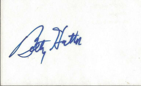 Betty Hutton Signed Vintage 3x5 Index Card JSA