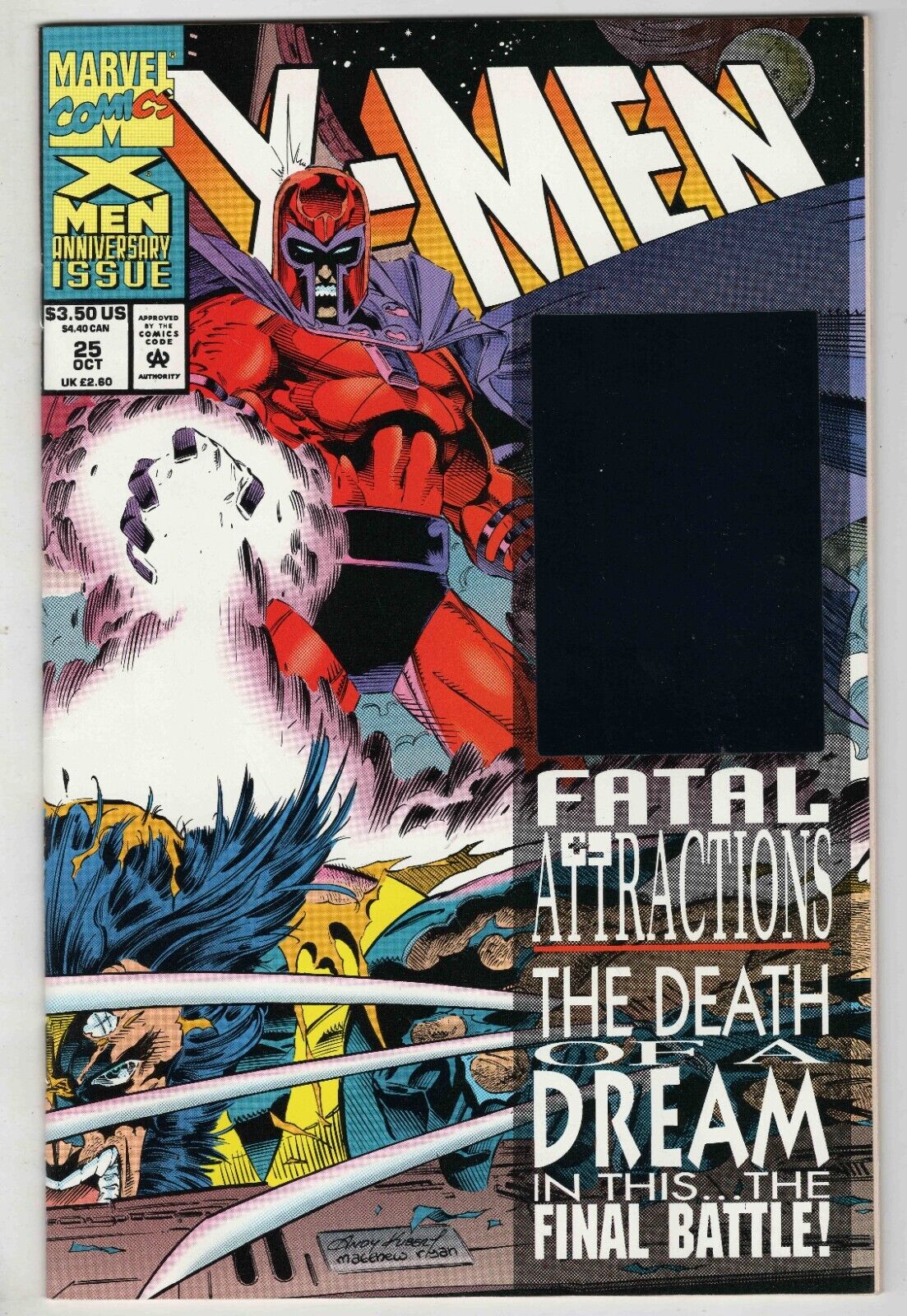 X-Men #25 VINTAGE 1993 Marvel Comics Hologram Cover