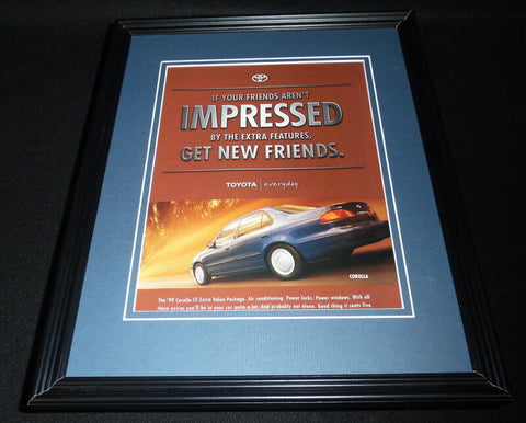 1999 Toyota Corolla Framed 11x14 ORIGINAL Vintage Advertisement