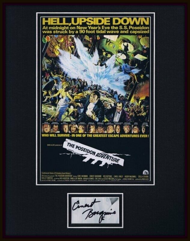 Ernest Borgnine Signed Framed 11x14 Poseidon Adventure Poster Display