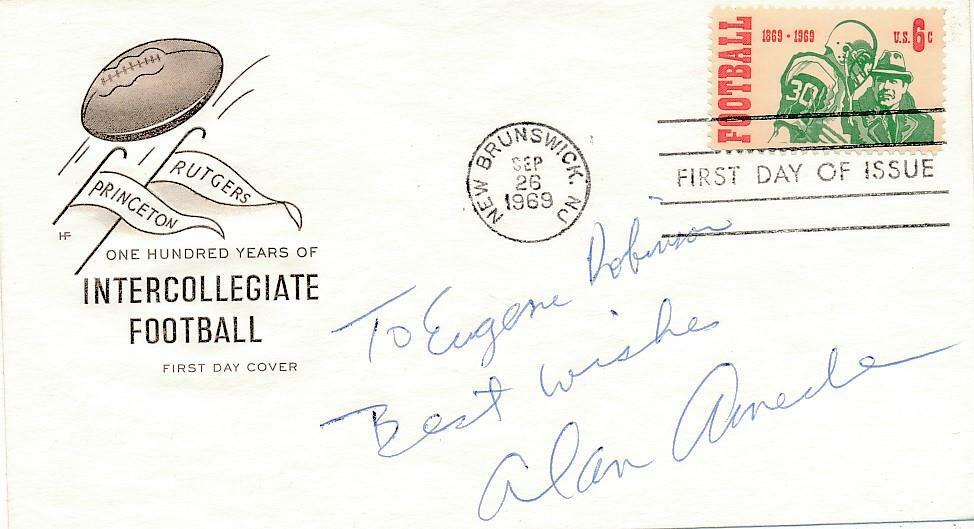 Alan Ameche Signed 1969 FDC First Day Cover Colts