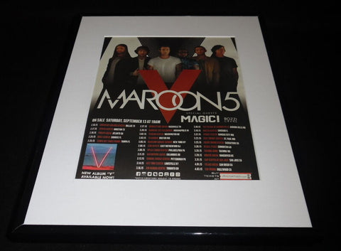 2015 Maroon 5 World Tour Framed 11x14 ORIGINAL Advertisement