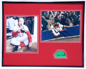 Johnny Bench Signed Framed 16x20 Photo Set JSA Reds