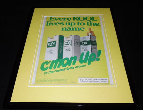 1981 Kool Cigarettes Filter Kings Framed 11x14 ORIGINAL Vintage Advertisement