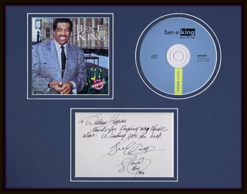 Ben E King Signed Framed 11x14 Stand by Me CD & Photo Display