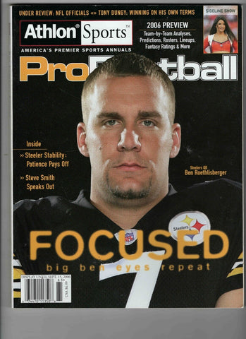 2006 Athlon NFL Preview Magazine Ben Roethlisberger Cover